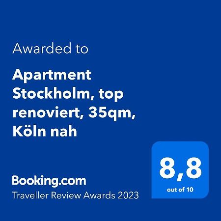 Apartment Stockholm, Top Renoviert, 35Qm, Koeln Nah Bergisch Gladbach Kültér fotó