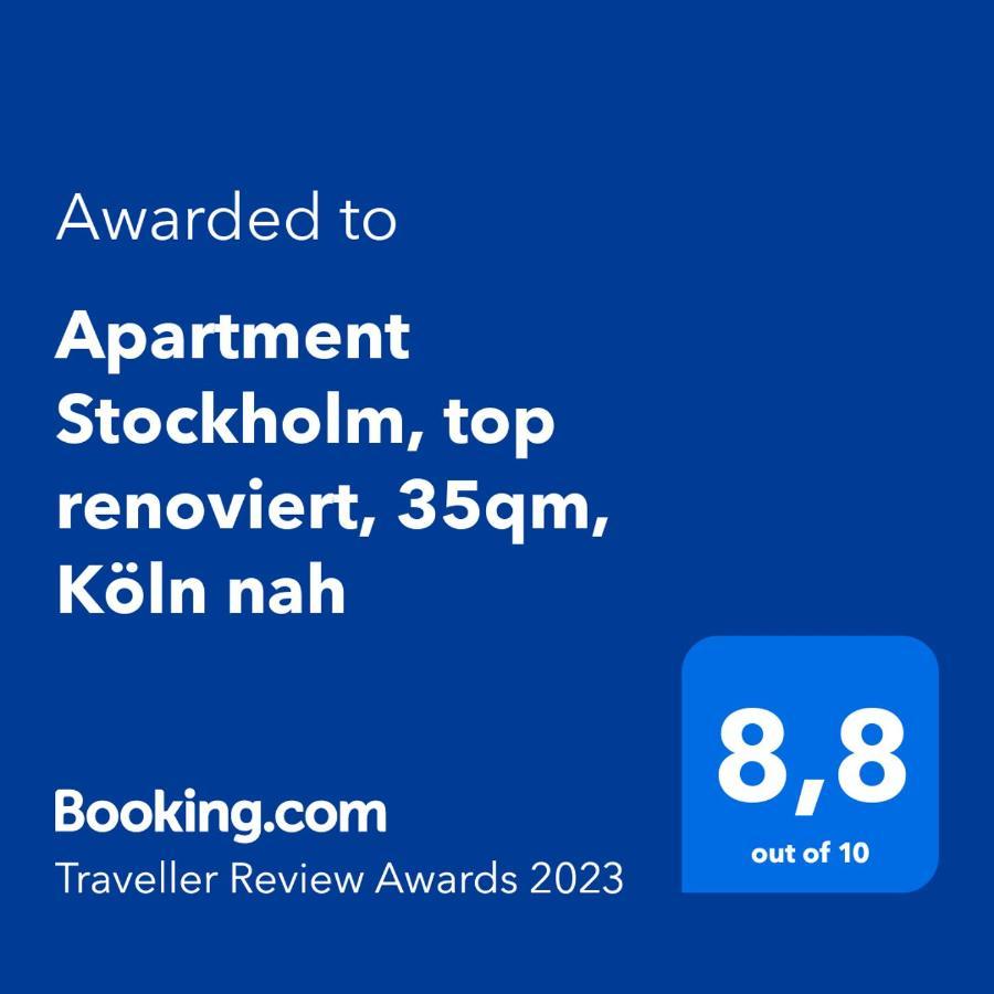 Apartment Stockholm, Top Renoviert, 35Qm, Koeln Nah Bergisch Gladbach Kültér fotó